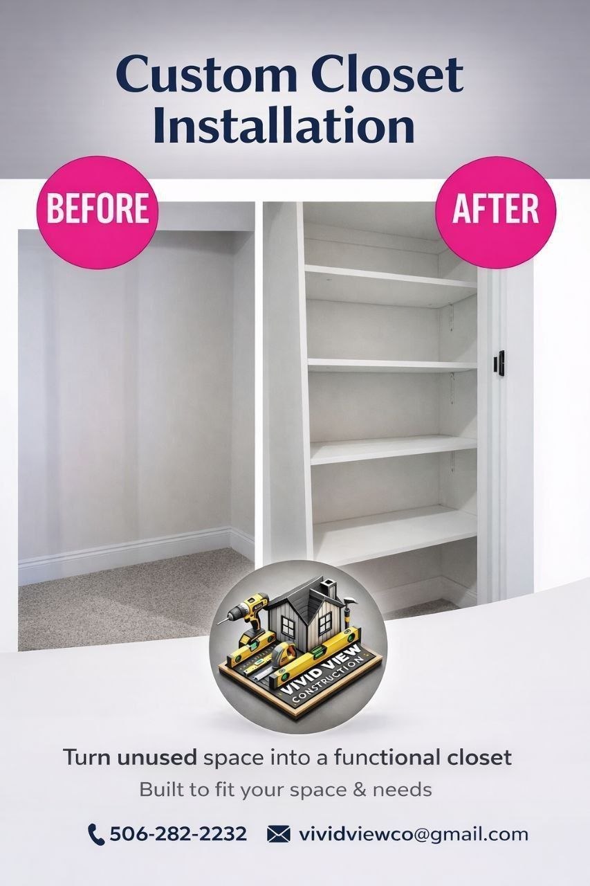 Vivid View Construction custom closet installation